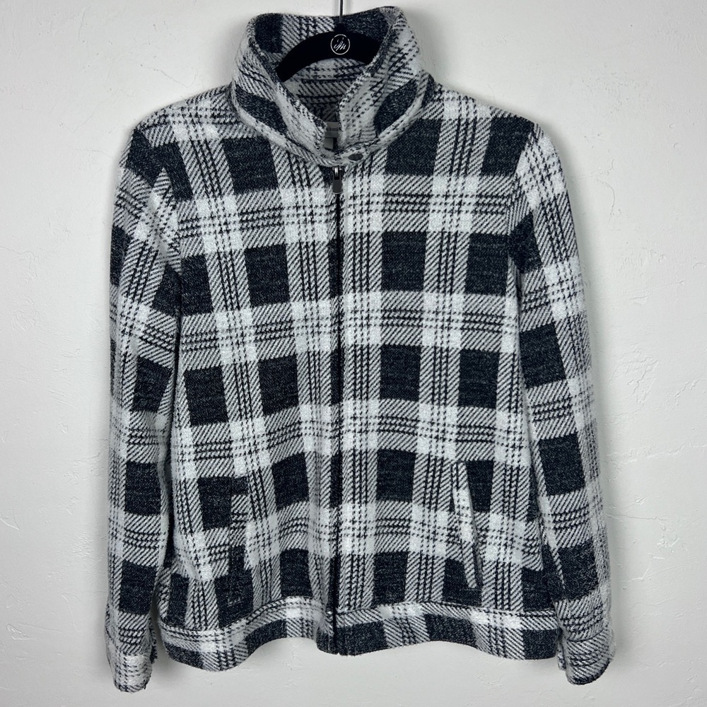 Christopher and Banks cozy plaid jacket medium